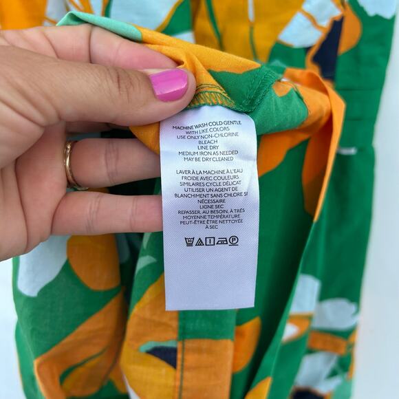 Anthropologie The Somerset Maxi Dress Cotton Pockets Long Green Floral XXS - Picture 9 of 10